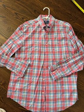 Vineyard Vines Pink Multi-Color Plaid Button-Down Shirt